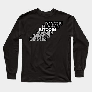 Bitcoin typography Long Sleeve T-Shirt